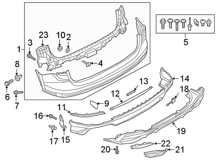 9REAR BUMPER. BUMPER & COMPONENTS.https://images.simplepart.com/images/parts/motor/fullsize/1376810.png