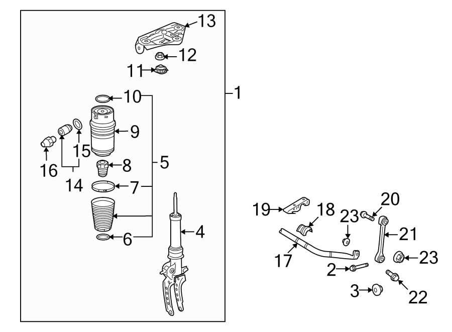 FRONT SUSPENSION. SHOCKS & COMPONENTS. STABILIZER BAR & COMPONENTS.