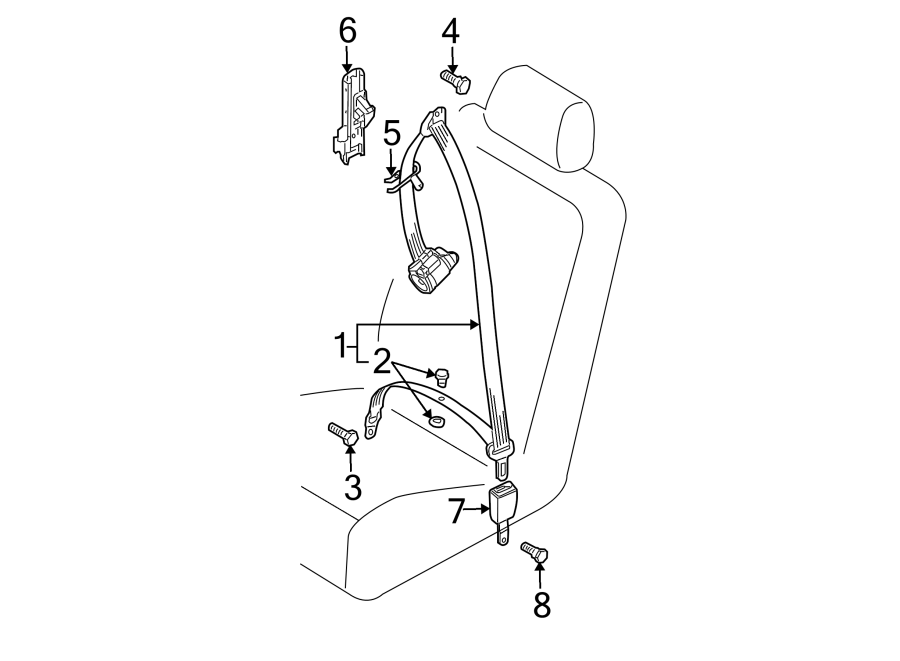 8RESTRAINT SYSTEMS. REAR SEAT BELTS.https://images.simplepart.com/images/parts/motor/fullsize/1380680.png