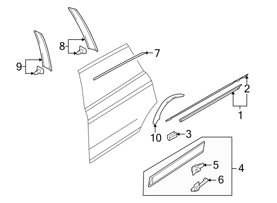 4REAR DOOR. EXTERIOR TRIM.https://images.simplepart.com/images/parts/motor/fullsize/1380840.png