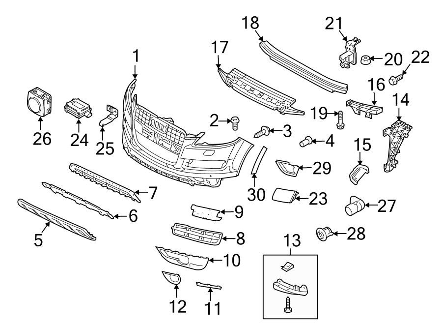 29FRONT BUMPER & GRILLE. BUMPER & COMPONENTS.https://images.simplepart.com/images/parts/motor/fullsize/1381005.png