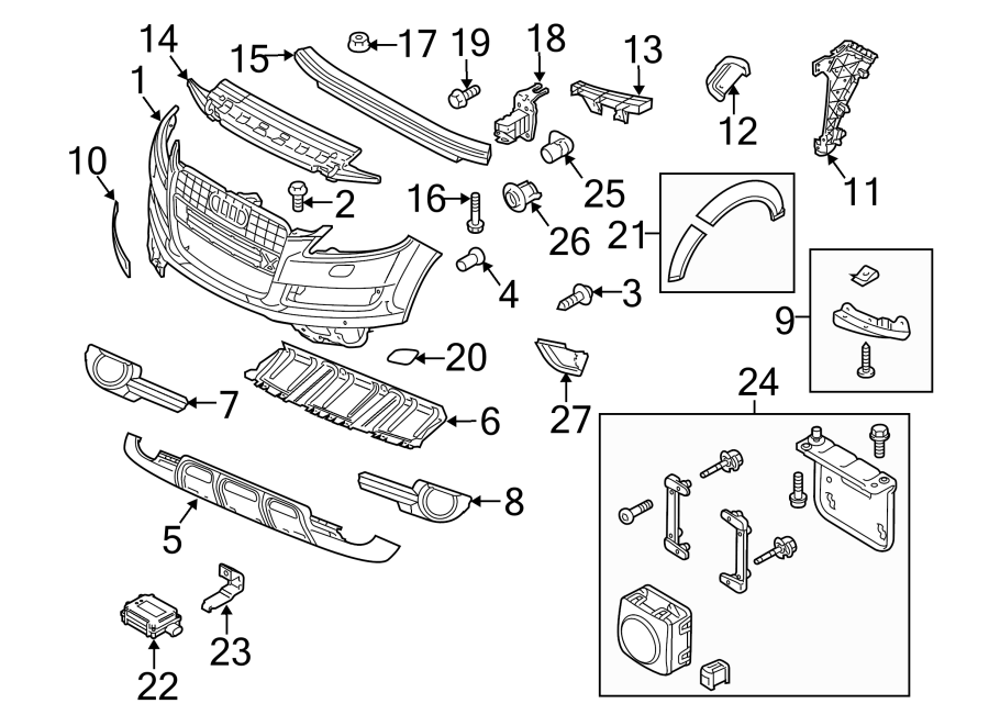 27FRONT BUMPER & GRILLE. BUMPER & COMPONENTS.https://images.simplepart.com/images/parts/motor/fullsize/1381013.png