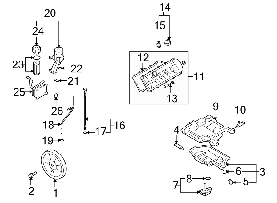 ENGINE / TRANSAXLE. ENGINE PARTS.