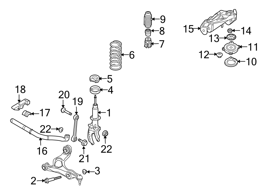 6FRONT SUSPENSION. SHOCKS & COMPONENTS. STABILIZER BAR & COMPONENTS.https://images.simplepart.com/images/parts/motor/fullsize/1381520.png