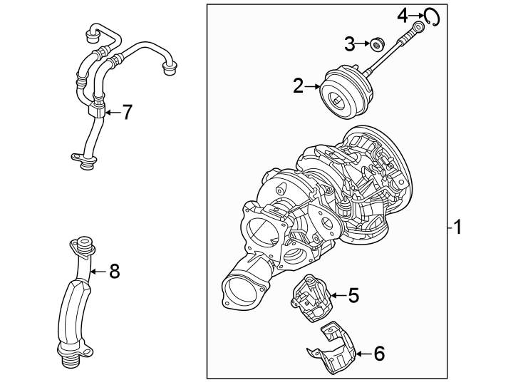 Engine / transaxle. Turbocharger & components.