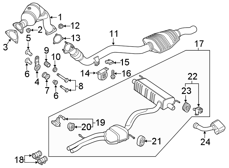 14EXHAUST SYSTEM. EXHAUST COMPONENTS.https://images.simplepart.com/images/parts/motor/fullsize/1382305.png