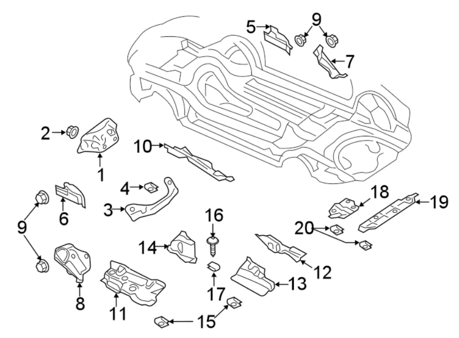 1EXHAUST SYSTEM. HEAT SHIELDS.https://images.simplepart.com/images/parts/motor/fullsize/1382310.png