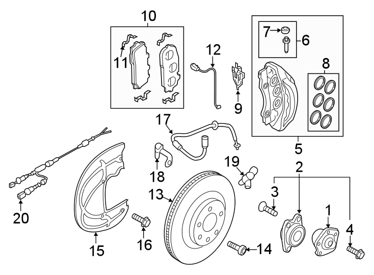 FRONT SUSPENSION. BRAKE COMPONENTS.