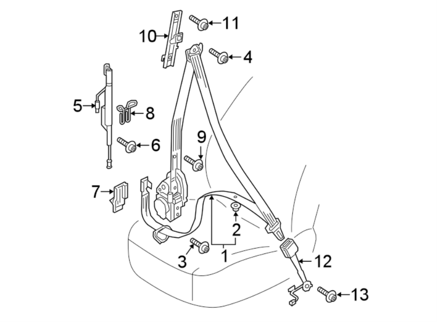 RESTRAINT SYSTEMS. FRONT SEAT BELTS.