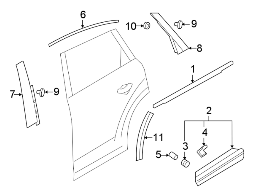 10REAR DOOR. EXTERIOR TRIM.https://images.simplepart.com/images/parts/motor/fullsize/1382670.png