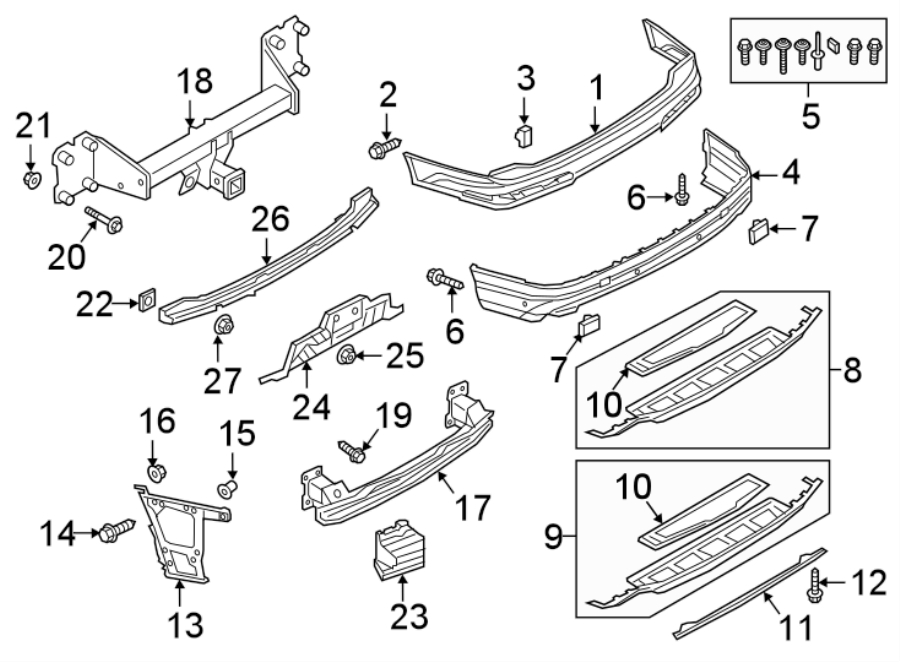 24REAR BUMPER. BUMPER & COMPONENTS.https://images.simplepart.com/images/parts/motor/fullsize/1382890.png