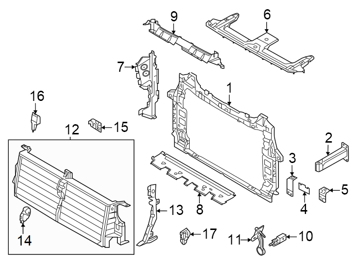 7Radiator support.https://images.simplepart.com/images/parts/motor/fullsize/1383110.png