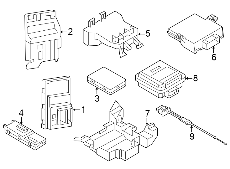 7Modules & controllers. Comfort system. Diagnosis gateway. Garage door opener. Onbaord supply. Power lift gate.https://images.simplepart.com/images/parts/motor/fullsize/1383285.png