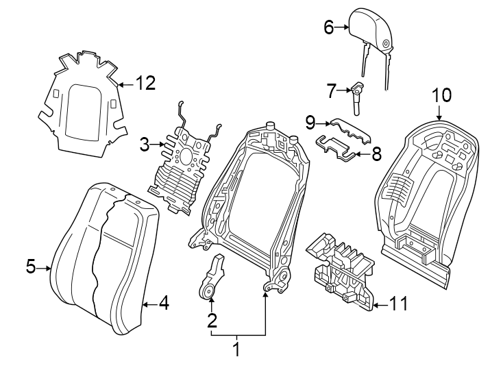 7Driver seat. Inner. Outer. Standard seats. W/O executive pkg. W/O ventilation.https://images.simplepart.com/images/parts/motor/fullsize/1383535.png