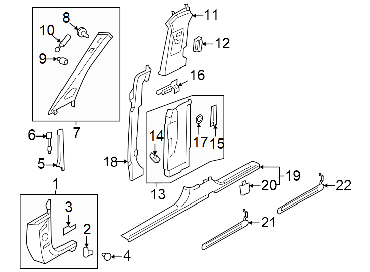 16Standard audio. W/CLOTH. w/high end audio or B&O. W/ILLUMINATION. W/O high end sound. W/O illumination.https://images.simplepart.com/images/parts/motor/fullsize/1383620.png