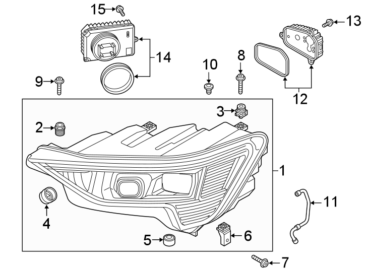 14FRONT LAMPS. HEADLAMP COMPONENTS.https://images.simplepart.com/images/parts/motor/fullsize/1384045.png