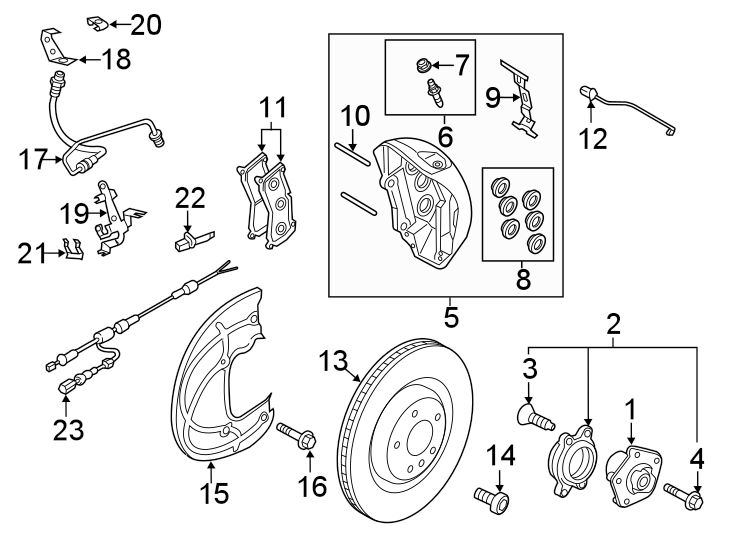 2FRONT SUSPENSION. BRAKE COMPONENTS.https://images.simplepart.com/images/parts/motor/fullsize/1384340.png