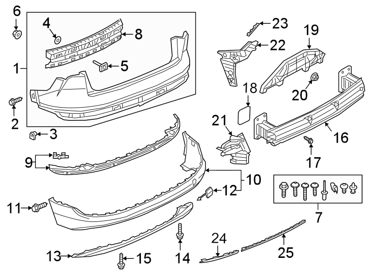 19REAR BUMPER. BUMPER & COMPONENTS.https://images.simplepart.com/images/parts/motor/fullsize/1384885.png