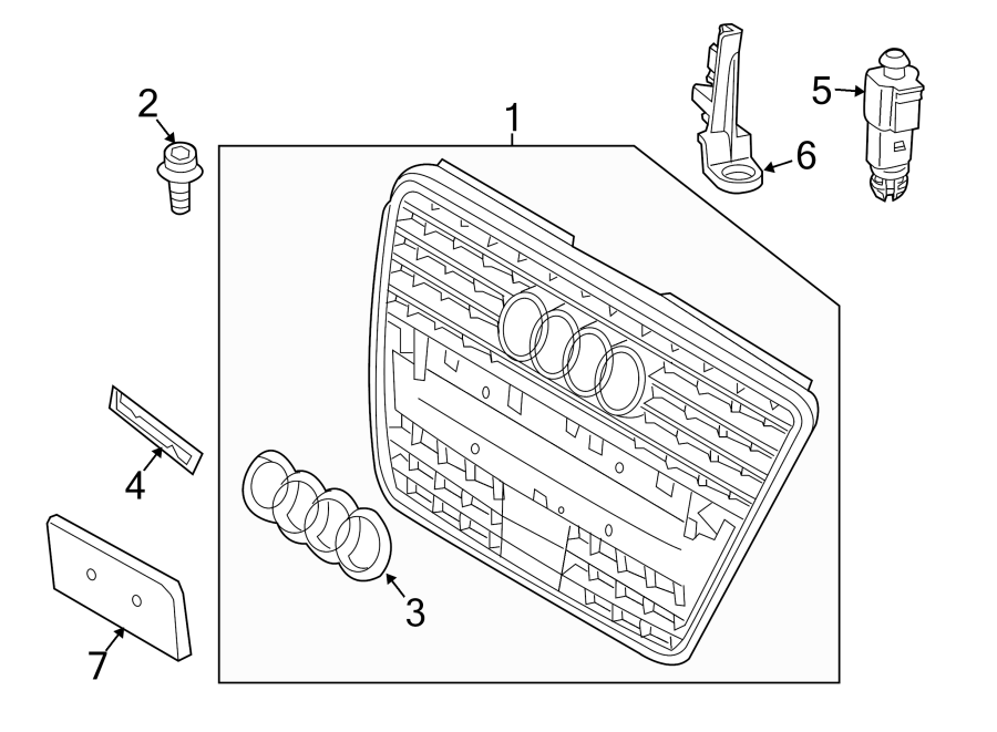 4FRONT BUMPER & GRILLE. GRILLE & COMPONENTS.https://images.simplepart.com/images/parts/motor/fullsize/1385030.png