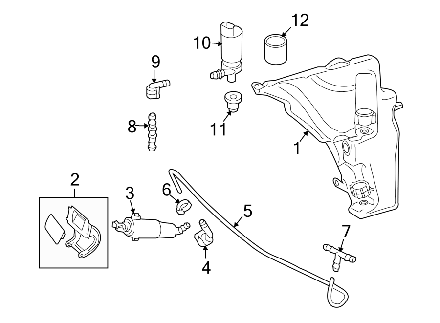 FRONT LAMPS. WASHER COMPONENTS.