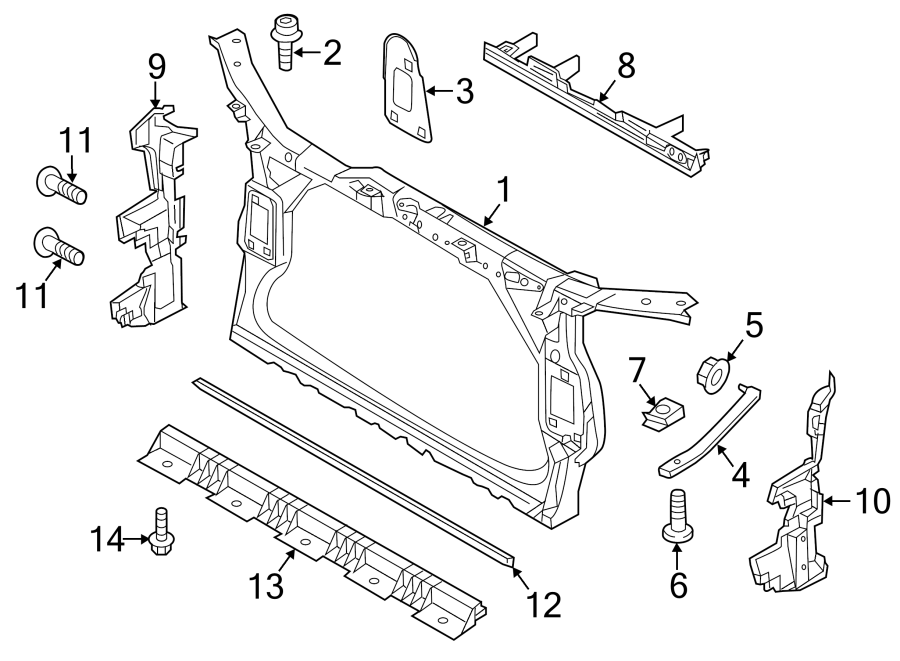 RADIATOR SUPPORT.