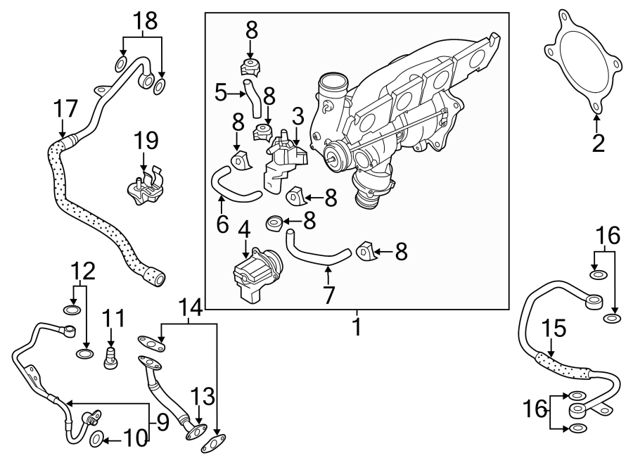 ENGINE / TRANSAXLE. TURBOCHARGER & COMPONENTS.