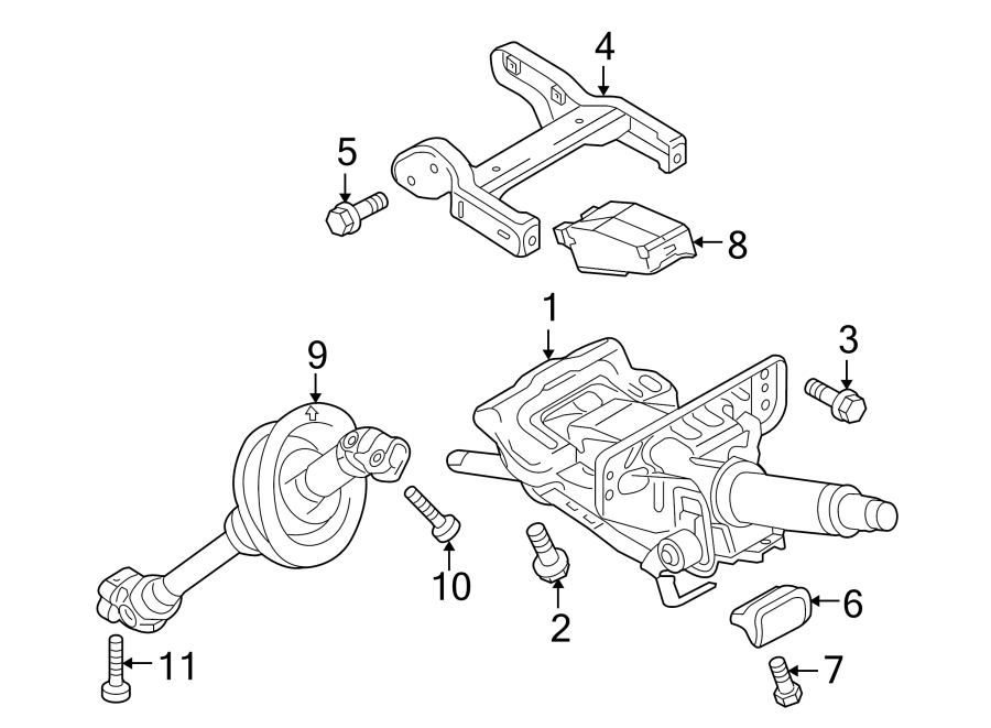 1STEERING COLUMN ASSEMBLY.https://images.simplepart.com/images/parts/motor/fullsize/1385360.png