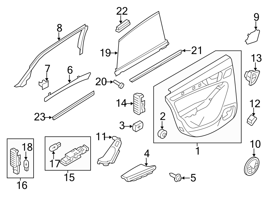 12Rear door. Interior trim.https://images.simplepart.com/images/parts/motor/fullsize/1385625.png