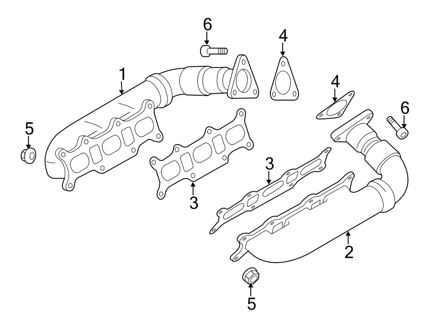 EXHAUST SYSTEM. EXHAUST MANIFOLD.