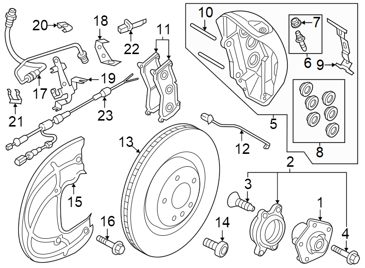 2Front suspension. Brake components.https://images.simplepart.com/images/parts/motor/fullsize/1386340.png