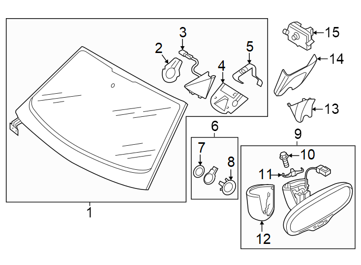 9Windshield glass.https://images.simplepart.com/images/parts/motor/fullsize/1386390.png