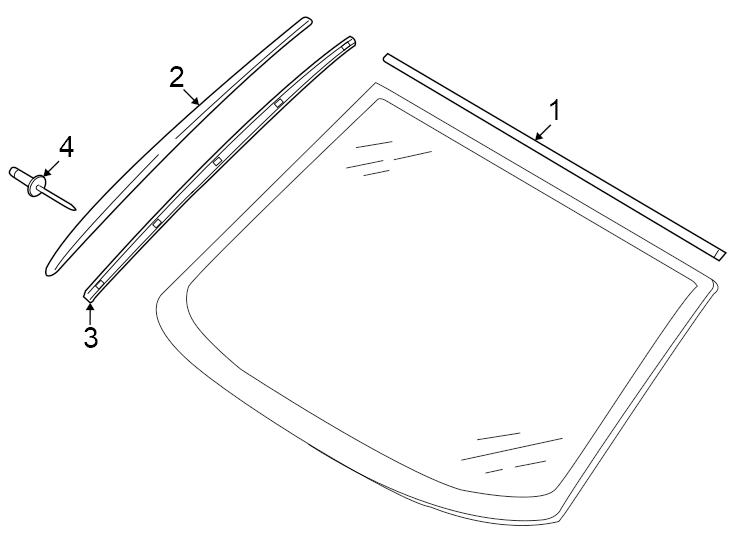 1Windshield. Reveal moldings.https://images.simplepart.com/images/parts/motor/fullsize/1386395.png