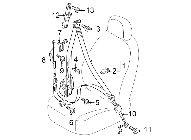 9Restraint systems. Front seat belts.https://images.simplepart.com/images/parts/motor/fullsize/1386525.png