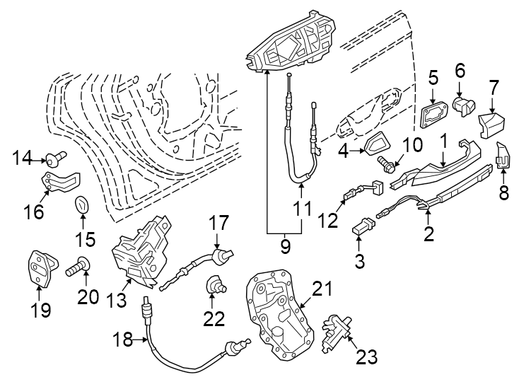 13Rear door. Lock & hardware.https://images.simplepart.com/images/parts/motor/fullsize/1386785.png