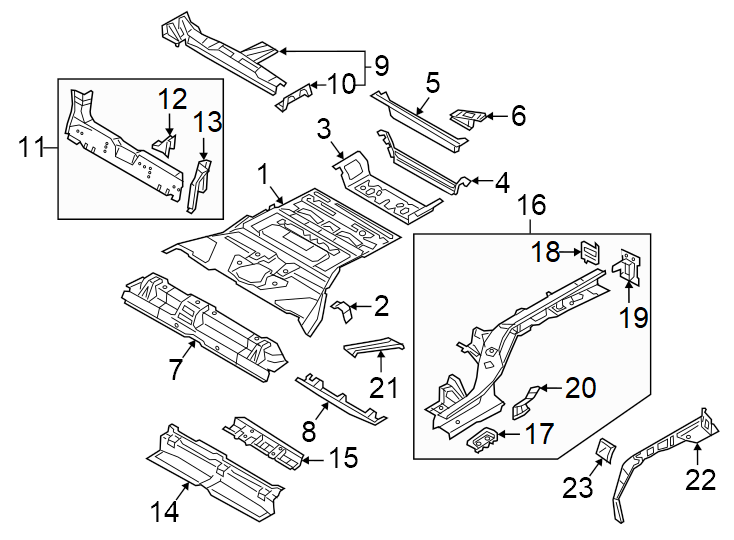 Rear body & floor.