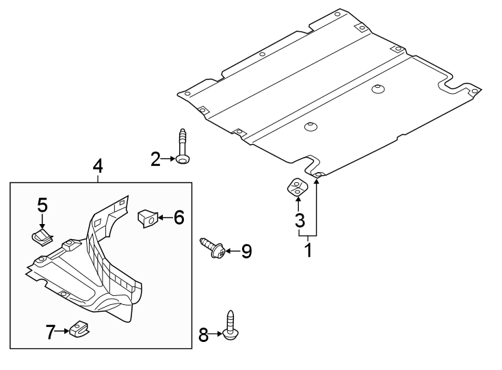 4RADIATOR SUPPORT. SPLASH SHIELDS.https://images.simplepart.com/images/parts/motor/fullsize/1387060.png