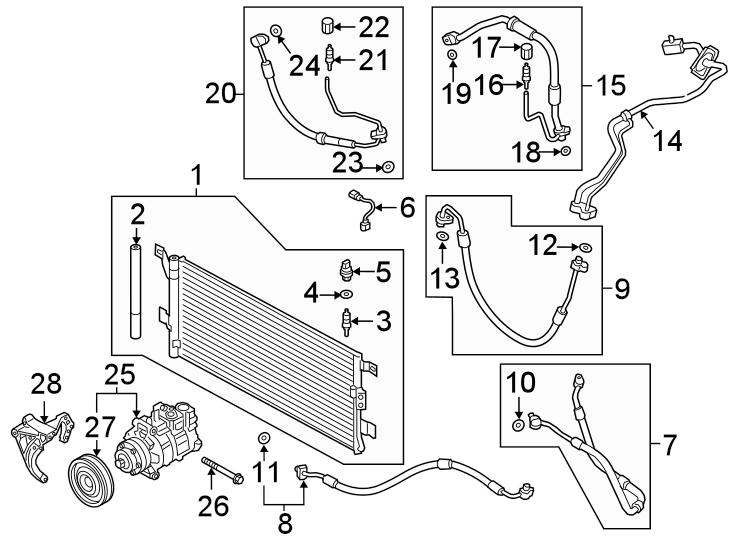 16Air conditioner & heater. Compressor & lines.https://images.simplepart.com/images/parts/motor/fullsize/1387145.png