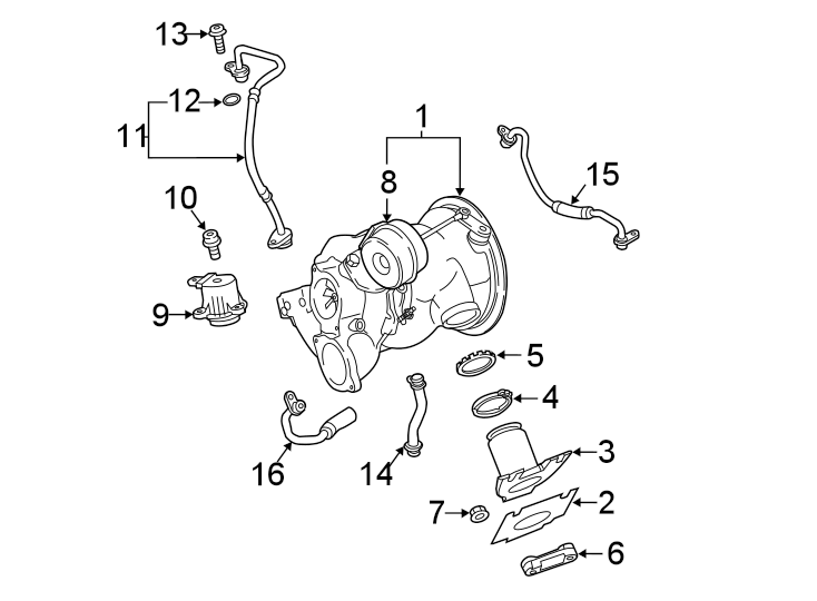 ENGINE / TRANSAXLE. TURBOCHARGER & COMPONENTS.