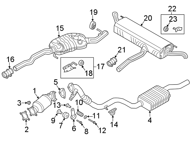 17Exhaust system. Exhaust components. Manifold.https://images.simplepart.com/images/parts/motor/fullsize/1387370.png