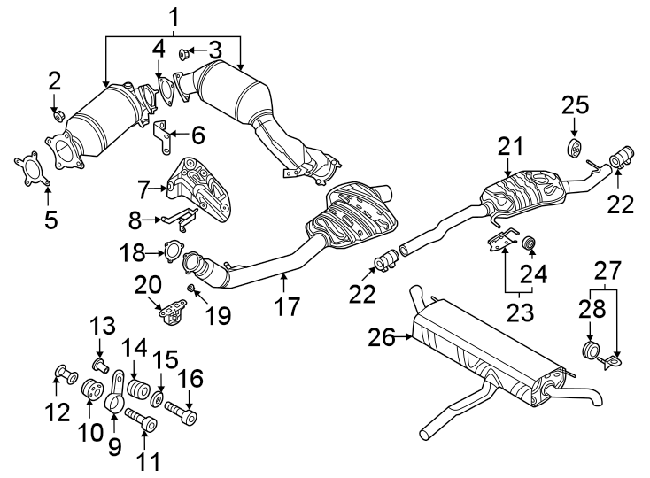 23Exhaust system. Exhaust components.https://images.simplepart.com/images/parts/motor/fullsize/1387372.png