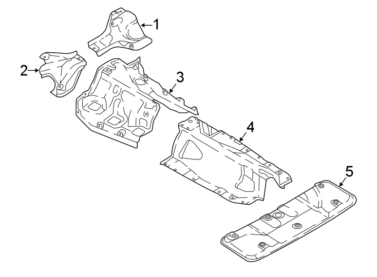 Exhaust system. Heat shields.