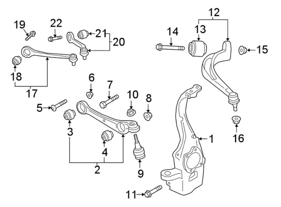 Front suspension. Suspension components.