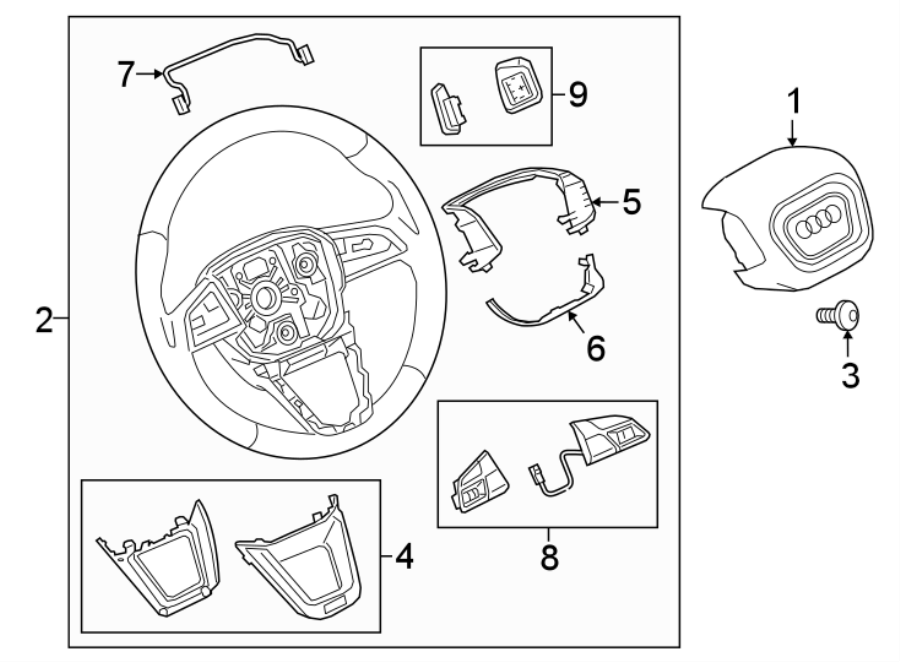 STEERING WHEEL & TRIM.