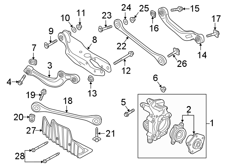 REAR SUSPENSION. SUSPENSION COMPONENTS.