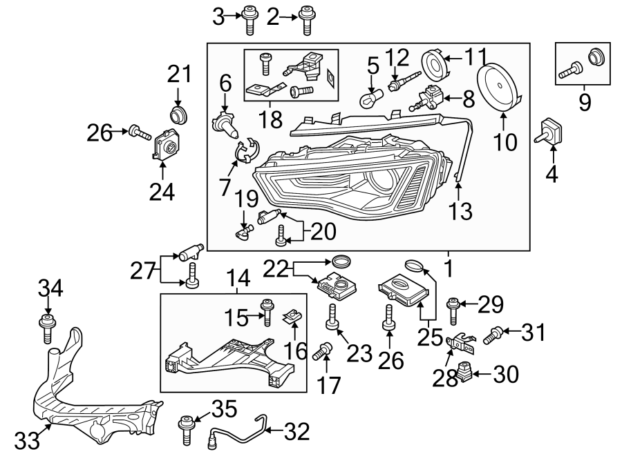 13FRONT LAMPS. HEADLAMP COMPONENTS.https://images.simplepart.com/images/parts/motor/fullsize/1390030.png