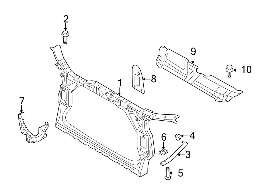 1RADIATOR SUPPORT.https://images.simplepart.com/images/parts/motor/fullsize/1390045.png