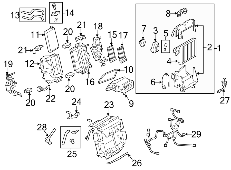 29AIR CONDITIONER & HEATER. EVAPORATOR COMPONENTS.https://images.simplepart.com/images/parts/motor/fullsize/1390145.png