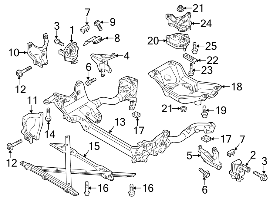 ENGINE / TRANSAXLE. ENGINE & TRANS MOUNTING.