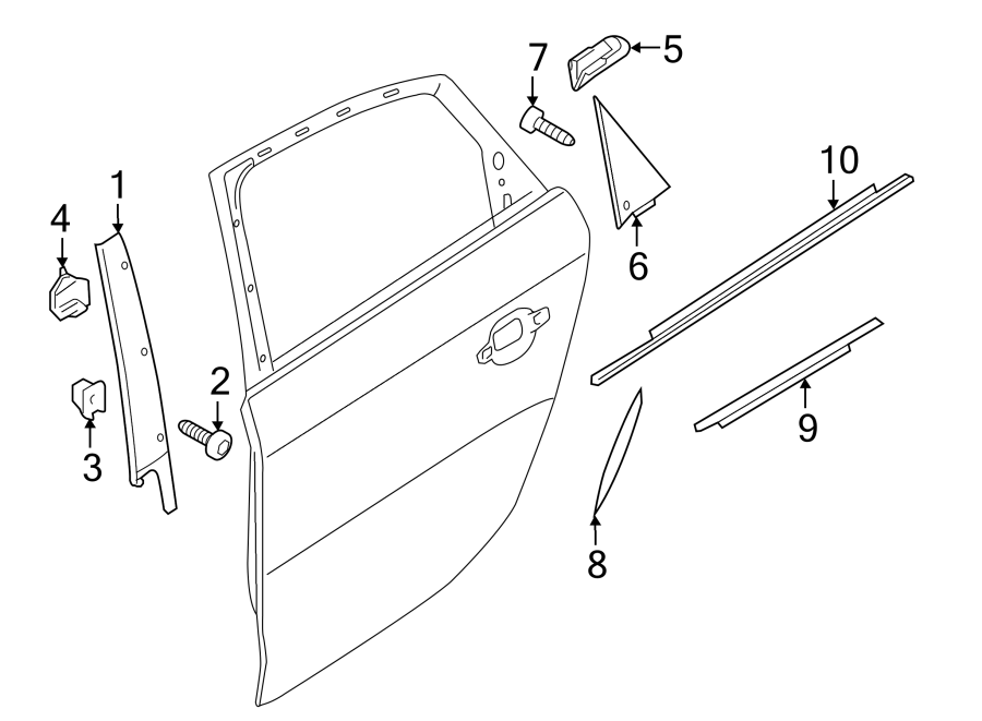 10REAR DOOR. EXTERIOR TRIM.https://images.simplepart.com/images/parts/motor/fullsize/1390710.png