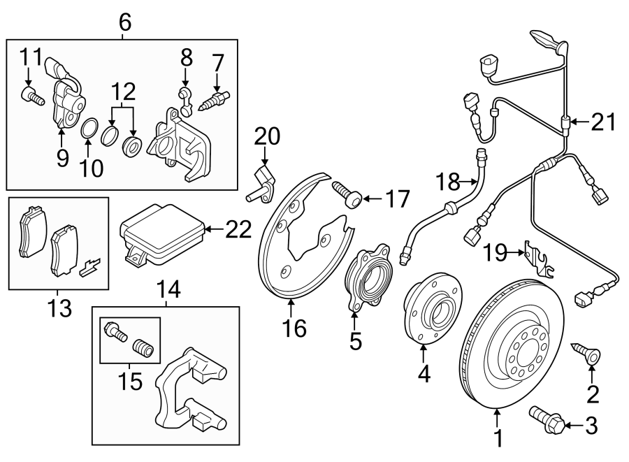 REAR SUSPENSION. BRAKE COMPONENTS.